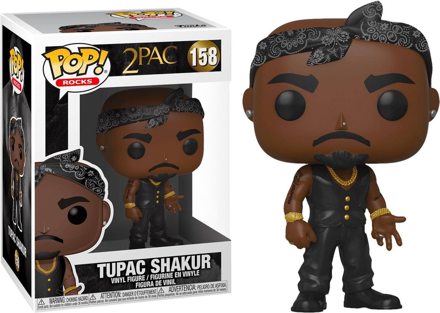 TUPAC VEST W/BANDANA POP